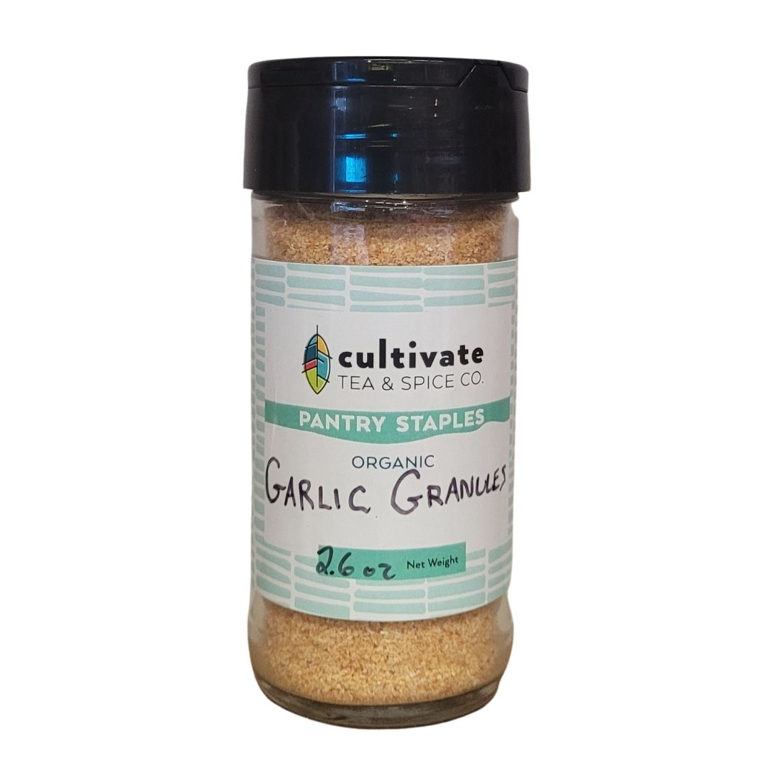 Cultivate Tea and Spice Organic Garlic Granuals Jar
