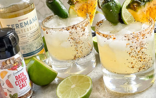 Margaritas with Datil Citrus Salt Rim
